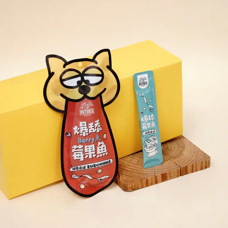 爆舔莓果魚肉泥條 (泌尿保健)